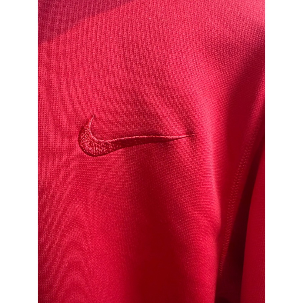 Nike Men Therma-FIT Pullover Hoodie Red Embroidered Swoosh Sweatshirt Training - Picture 4 of 11